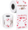 Clabby Lustige Streich-Toilettenpapier-Geburtstagsgeschenke für Frauen und Männer Lustiges Toilettenpapier zum Geburtstag Ideen Scherzgeschenk für Freunde Geburtstag Party Dekorationen(60. Geburtstag)