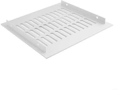 Rechteckige Lüftungsgitterabdeckung für Kleiderschrank, Schuhschrank, Schrank, stilvolles Lamellen-Design für hervorragende Zirkulation (weiß, 200 x 250 mm)