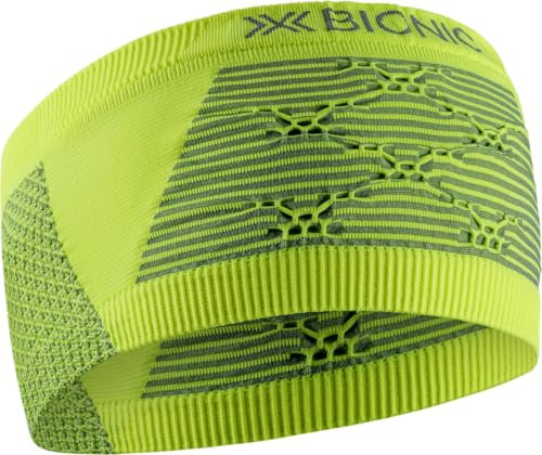 X-Bionic High-Performance Wintersport-Stirnband mit fortschrittlichem Schweißband und 3D Bionic Sphere Technologie für optimalen Komfort und Temperaturregulierung - Hi Vis Gelb/Grau, L/XL