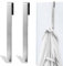 WLLHYF 2 Pcs Shower Door Hooks 10 Inch Bathrooms Towel Hooks Heavy Duty Drilling-Free Rack Hooks Stainless Steel Extended Shower Hook for Frameless Glass Shower Door (Silver-12inch)