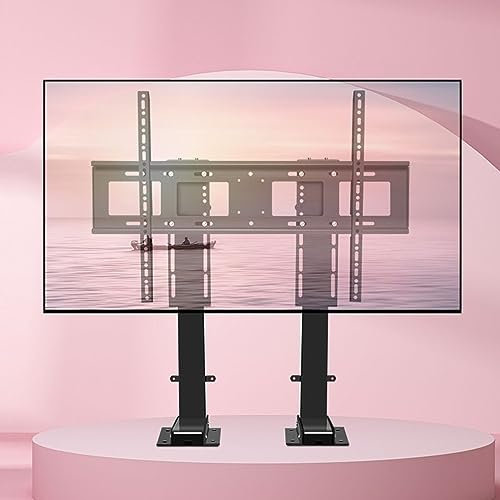 Motorized TV Floor Stand Adjustable TV Mount Bracket with Remote Control Dual Motor Lift Mechanism for 55 120 TVs Up to 130kg