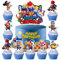 Iamred 25 Stück Brwl Strs Tortendeko Jungen, Nichtessbare, Brwl Strs Kuchen Deko Kindergeburtstag aus Papier, Cake Topper Set für Kinder Geburtstag Party Kuchen Dekoration Supplies (A)