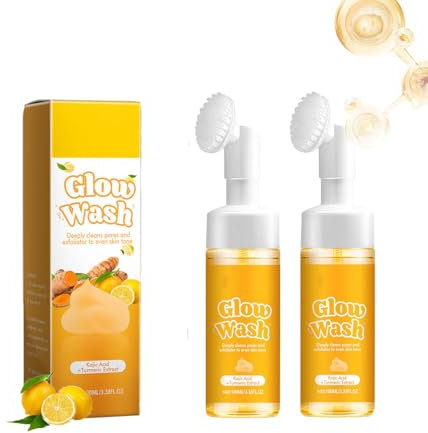 Turmeric Facial Cleanser 100ml, Beruhigender,Reinigungsschaum,Gesichtsreiniger Porenreiniger Gesichtspflege Kurkuma Reinigungs,Schaum für alle Hauttypen,Ölreiniger reduziert Haut Schmutz (2)
