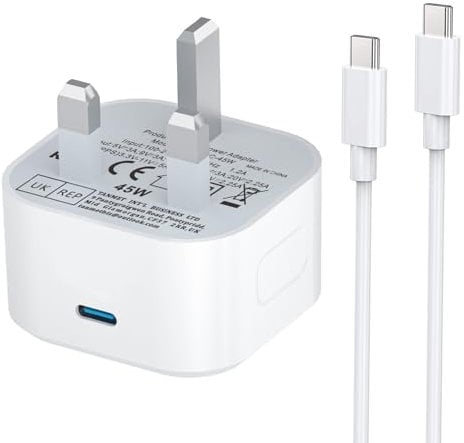 45W USB C Charger Super Fast Charging for Google Pixel 9/9 Pro/9 Pro XL/9 Pro Fold/8 Pro/8/8A/7A/7/7 Pro/6A/6/6 Pro/5/5A/iPhone 16 15/Samsung S25 S24 Tab S9,PPS PD3.0 Type C Charge Plug and Cable 1M