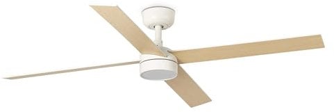 Faro Rudder Ventilador de techo grande de 4 aspas blanco mate con luz 2700-4000-6500K