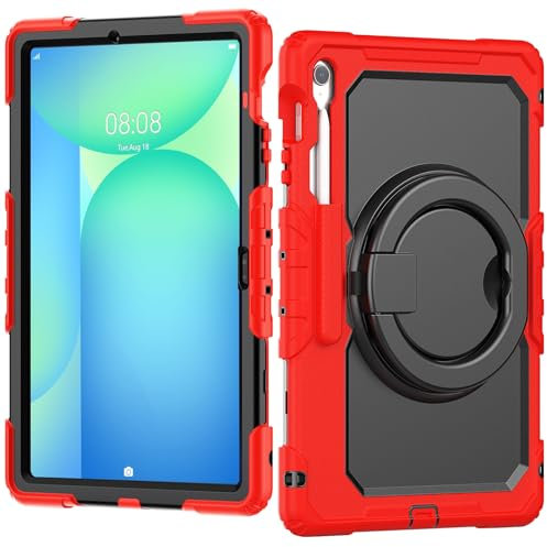 Custodie per Tablet PC Custodia in TPU antiurto resistente compatibile con Samsung Galaxy Tab S10 FE Plus 13.1 pollici SM-X620/X626B 2025 for bambini, supporto con maniglia girevole a 360 gradi con pr