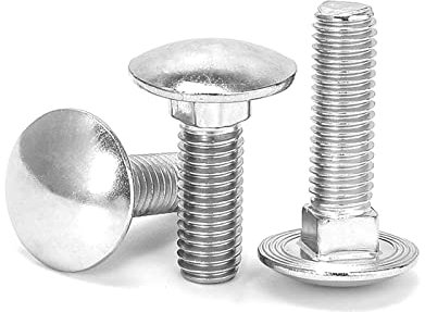 Bulloni dadi quadrati, 10 pezzi M4 M5 M6 M8 M10 M12 Bullone for carrozza in acciaio inossidabile 304 Viti a testa tonda con collo quadrato for lavorazione del legno, elementi di fissaggio for impieghi