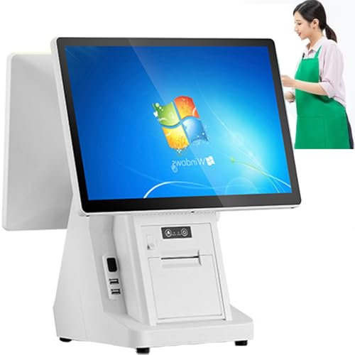 Kassenkasse, 20,4-Zoll-POS-Touchscreen-Kassenmonitor mit umfangreichen Schnittstellen und Kundenanzeige, All-in-One-Smart-Touchscreen-Kassensystem für Geschäfte
