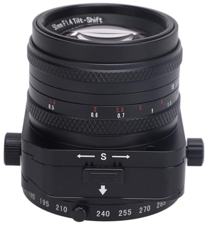 RASTKY 50 Mm F1.4 APS-C Prime Lente con Spostamento Dell'inclinazione per Fotocamere Mirrorless, Movimento a 360 °, Dimensioni del Filtro da 46 Mm, Video 4K Compatibili con M4/3,