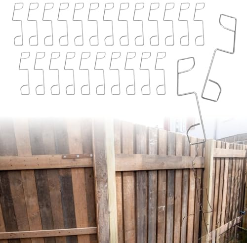 25 Pieces Fence Panel Grips, Fence Panel Wedges Stop Rattling and Banging, Durable Stainless Steel Grips, for Fences Garden Wind Protector, Fences Wedges to Stop Banging