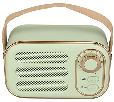 Altoparlante Wireless Vintage Suono HiFi Stereo Portatile per Viaggi Domestici, Altoparlante Bluetooth retrò con Ricarica USB per Uscita Audio Disco U (GREEN)