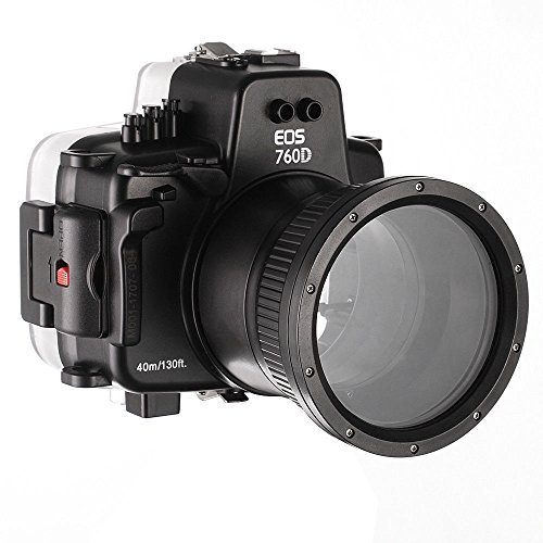 WeniChen Pro - Custodia impermeabile per fotocamera subacquea per Canon EOS 760D e 18-135 mm