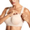 DELIMIRA Damen Starker Halt Sport BH -mit Gepolstert und Bügel,Sport BH für Große Brüste Beige 95C