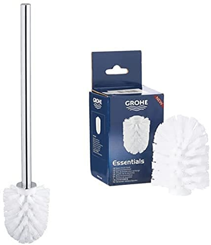 GROHE 40392000 | Veris Toilet Brush + GROHE 40791001 Essentials Head for Toilet Brush White