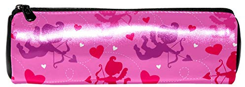 EZIOLY Amors Love Federmäppchen, Leder, für Münzen, Kosmetiktasche, Make-up-Tasche für Schule, Arbeit, Büro
