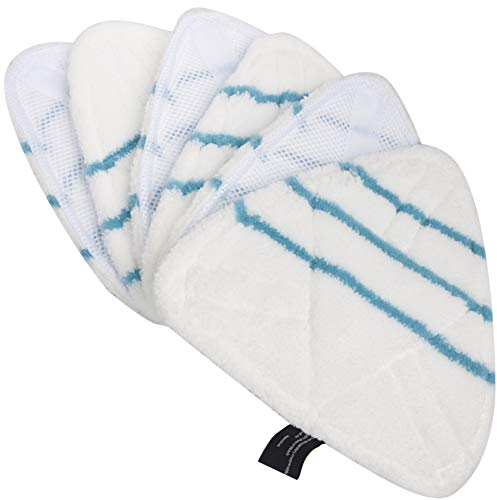 LTWHOME Design Blue Stripes Microfibre Replacement Pads Fit for Holme Steam Mop HSM2001 (Pack of 6)