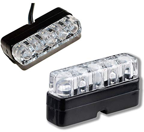 Germany Motorsports LED Mini Micro Kennzeichen Nummernschild Beleuchtung Leuchte Lampe e-geprüft für Motorrad, Roller, Quad (X2)