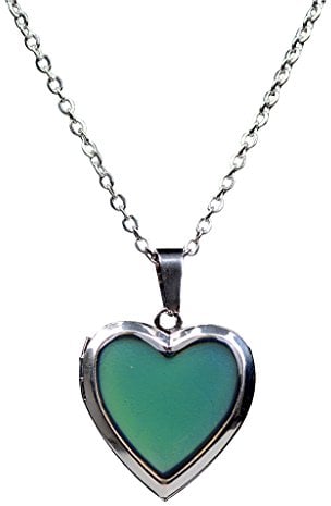 Sharplace Stimmungskette Temperatur Stimmung Farbwechsel Halskette, Kette Damen Edelstahl mit Herzanhänger Halskette Geschenk für Frauen Mädchen