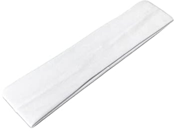 WESTEND CHOICE 5 cm breite Stirnbänder, einfarbig, dehnbar, Kylie-Stirnband, Bandeau-Stirnbänder für Damen und Herren, weiches Haarband, Fitnessstudio, Übung, Yoga, Stirnband, Weiß, 2 Stück