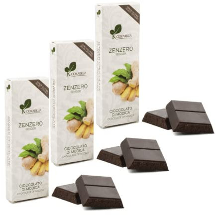 Ciokarrua Cioccolato allo Zenzero Senza Glutine e Senza Lattosio - 3 x 100 Grammi