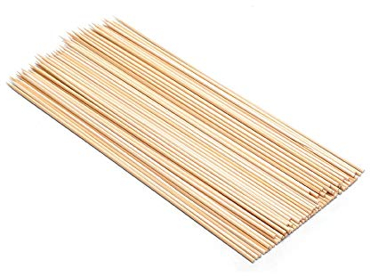 TELEVASO - 1000 uds - Pinchos de Madera, brochetas para apertitivos - Tamaño de 25 cm - Desechables y reciclables - Ideal para brochas, Aperitivos, barcacos, Frutas, Fondue