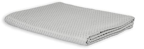 LANGDHUUS original Tagesdecke Zeitloses Waffel-Pique | 150x220 cm | Sterlinggrau | 100% Bio Baumwolle | Sommerdecke | Sofadecke | Baumwolldecke | Bettüberwurf