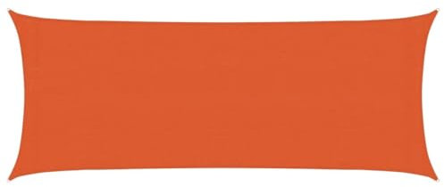 vidaXL Toldo de Vela Parasol Lona Protector Solar Sombra Patio Jardín Terraza Balcón Parque Infantil Exterior HDPE Naranja 160 g/m² 2x5 m