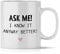 mindmonkeys® Tasse mit Spruch Frag mich Fun Tasse Geschenkideen für Klugscheisser Besserwisser fürs Büro Geschnekidee zum Geburtstag Jubiläum Kaffeetasse Bürotasse Keramik 300 ml