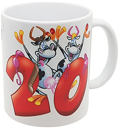 Mug Humour Tasse joyeux anniversaire de 20 à 29 ans La vache t'as la vingtaine Drôle Mug Qualité Idée Cadeau Originale Amis Collègue Frere Soeur Oncle Tante Famille Parent Pour Le Plaisir d'offrir