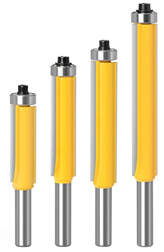 4pcs 8mm Shank Flush Trim Router Bit Set, Top Bearing Flush Trim Bit Fräser Oberfräser für Holzbearbeitung