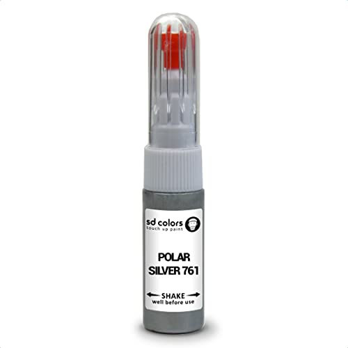 SD COLORS Polar Silver 761 Reparaturset für Mercedes Reparaturstift, 20 ML, für Kratzer, Chip, Farbcode 761 Polarsilber