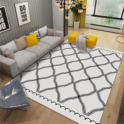 DJHWWD Wohnzimmer Dekoration grau Babyzimmer Teppich Junge Teppich Kinderzimmer Jungen Einfaches Und Modernes Geometrisches Wohnzimmer 80x120cm Pastell deko Teppich günstig