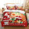 PQCXXA Weihnachten Bettwäsche Set für Jugendliche Kinder Santa Claus und Elch Muster Bettbezug Set mit Reißverschluss und 2 Kissenbezug 50x75cm (Weihnachtssüßigkeit, 135x200cm)