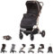 Chipolino Kinderwagen, Buggy Combo 22 kg Fußabdeckung Moskitonetz Räder gefedert, Farben:beige