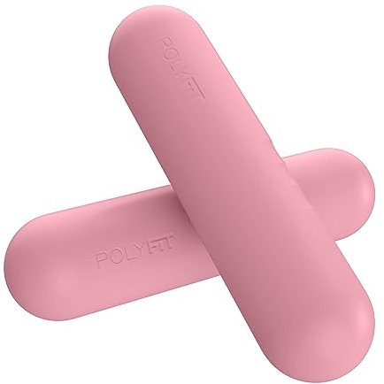 Polyfit Hantelstangen für Frauen - Blush Pink - 2er Set (1,5 kg | 2,9 kg Paar) - Hantelset für Gehen, Yoga, Tanz, Barre, Pilates, Cardio, Aerobic