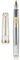 Jinhao 82 Acrylic Fountain Pen, Iridium Medium Nib with Ink Converter, Transparent Unique Design Smooth Writing Pen (Gold Trim)