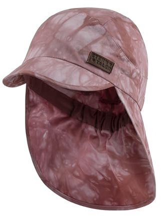 Sterntaler Schirmmütze mit Nackenschutz Batik Unisex - Kinder Mütze in cooler Batik -Optik - Unisex Schirmmütze Baby mit Nackenschutz - rosenholz, 49