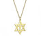 EUEAVAN Davidstern Halskette für Frauen Hexagramm Anhänger Halskette Amulett Symbo Jüdisch Israel Religiös David Schmuck Geschenk Frauen (Davids Kreuz Halskette Gold 3)