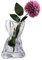 Wisifayardin 14 cm klare Vase Kristallglas Blumenvase Moderne Glasblumenvase Dekorative Glasvasen für Blumen für Regal, Kaminsims, Tisch Eingangsbereich Dekor
