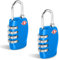 CFMOUR TSA Suitcase Locks - 1, 2, 3, 4, 5, 6 Pack 4-Dial Security Travel Combination Padlock for Suitcases Luggage Case Bag Code Lock - Blue (Pack of 2)
