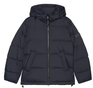 Marc O'Polo Herren Daunenjacke mit Kragen gefüttert, Blau (Dark Navy), XL