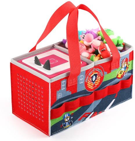 Tragetasche für Toniebox Starter Set und Tonies Figur, Schutzhüllen-Organizer mit viel Platz für Toniebox-Zubehör,Tasche mit Tragegriff für Toniebox Figuren Aufbewahrung (Rot)