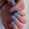 MouyouGlow Press on Nails Kurz,Squoval Maya Blau Einfarbige Mattiert Fake Nails Kunstnägel mit Nagelkleber,Blue Matt Künstliche Fingernägel