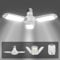 SANSI LED Garagenleuchte Werkstattlampe 22W, 2400LM 5000K Verformbare Deckenleuchte Garagenbeleuchtung mit 3 verstellbaren Paneelen, E27 Basis für Werkstatt, Lager, Keller, Garage, Turnhalle