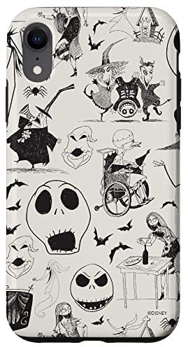 iPhone XR Tim Burton's The Nightmare Before Christmas Ink Print Case