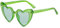 YOJUED Herz Sonnenbrille Vintage Katzenaugen Brille Love Heart Shape Sunglasses Herzbrille UV400 Schutz （GRÜN）