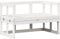 vidaXL Gartensofa 2-in-1, Gartenmöbel Verlängerbar, Sitzbank Bank Sofa für Garten Terrasse, Loungesofa Gartenbank, Weiß Massivholz Kiefer