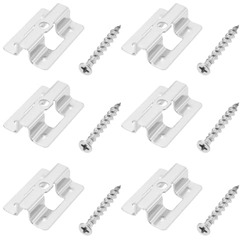 LT Easiyl 100 Pièces Clips de Terrasse en Acier Inoxydable Clips de Terrasse Composites Clips d'espacement de Fixation Cachés avec 100 Vis pour Fermeture de Plancher en Bois de Bambou WPC/BPC