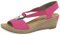 Rieker Alula Womens Wedge Heel Sandals 8 UK Fuchsia