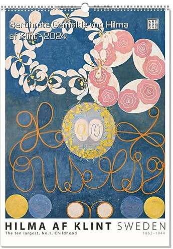artboxONE Kalender 2026 Berühmte Gemälde von Hilma af Klint Wandkalender A2 2026 Abstrakt